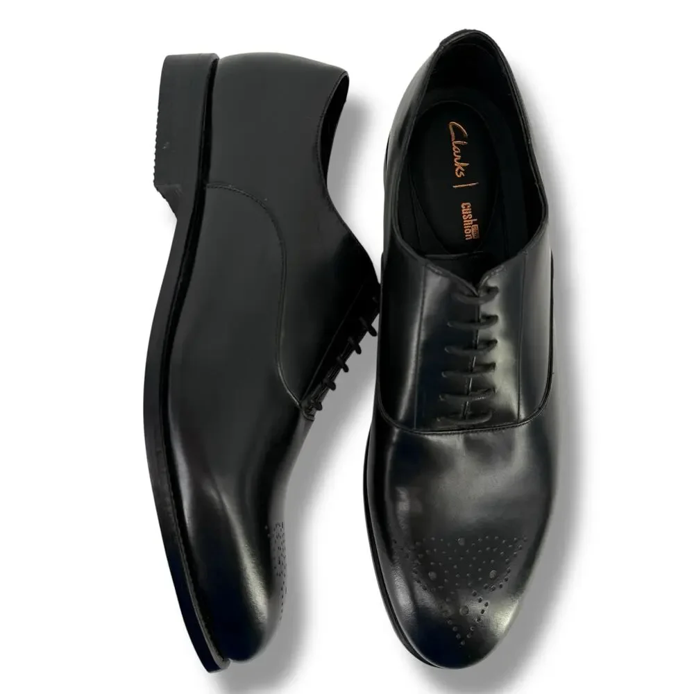 Clarks Ellis Vincent Formal Dress Shoes Mens Size 12 Black Leather Lace Up